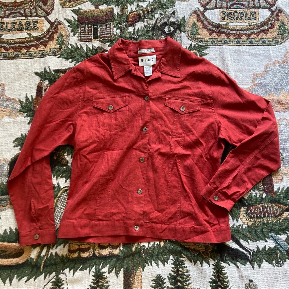 Dusty red vintage button up
